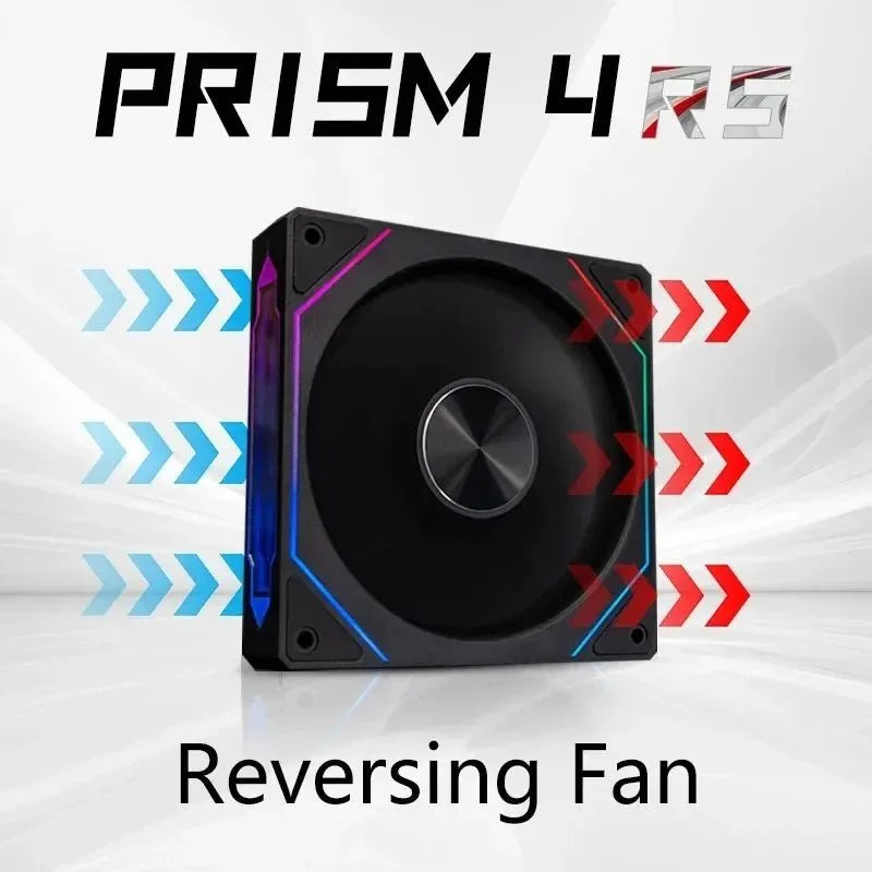 PRISM 4 RS 12cm ARGB 4 Pin Computer Case Fan Quiet Cooling 12V Large Air Volume 800-1600RPM for Desktop Gaming PC Build