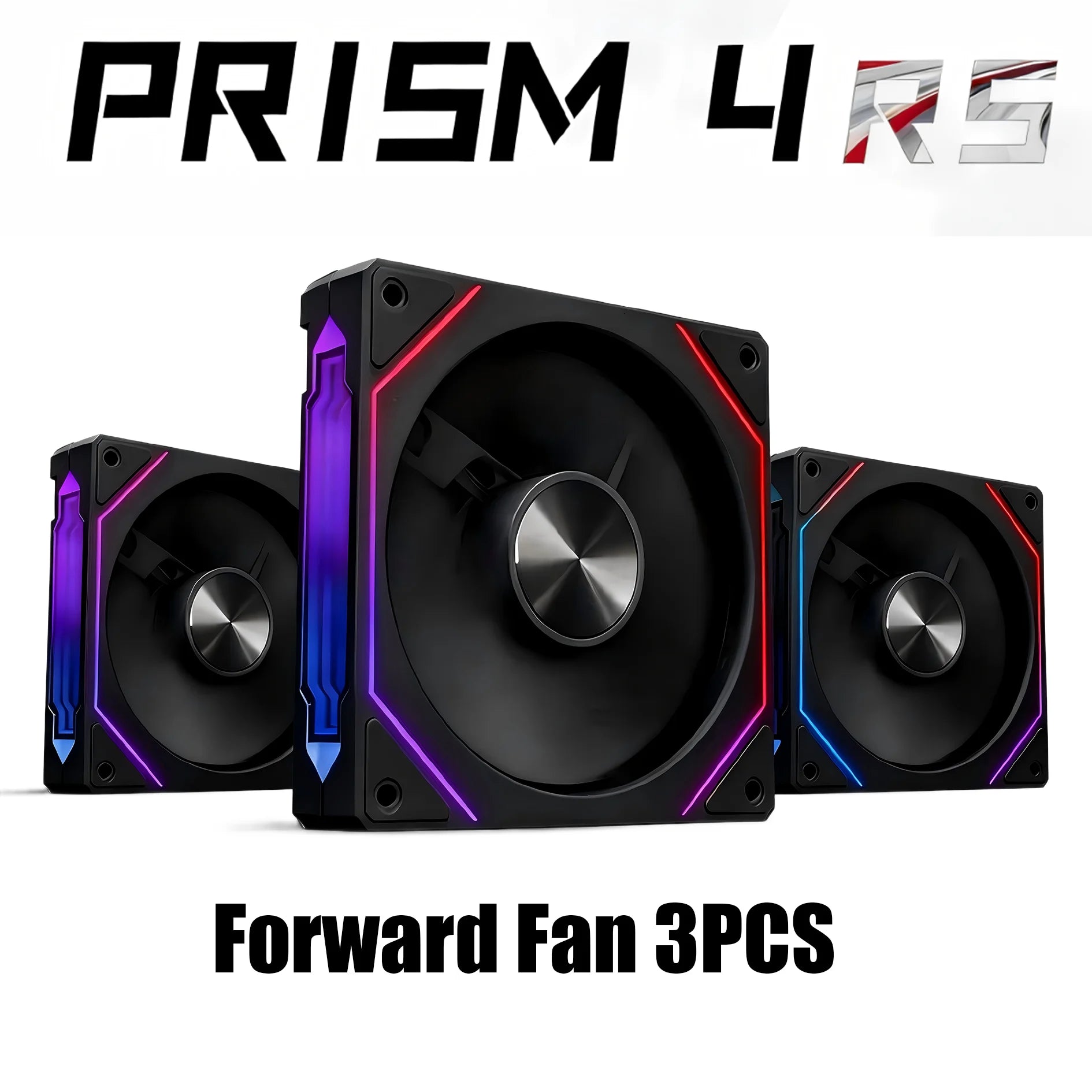 PRISM 4 RS 12cm ARGB 4 Pin Computer Case Fan Quiet Cooling 12V Large Air Volume 800-1600RPM for Desktop Gaming PC Build