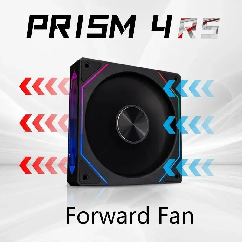 PRISM 4 RS 12cm ARGB 4 Pin Computer Case Fan Quiet Cooling 12V Large Air Volume 800-1600RPM for Desktop Gaming PC Build