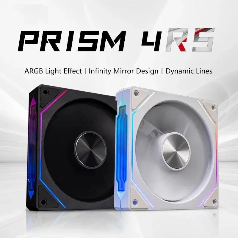 PRISM 4 RS 12cm ARGB 4 Pin Computer Case Fan Quiet Cooling 12V Large Air Volume 800-1600RPM for Desktop Gaming PC Build