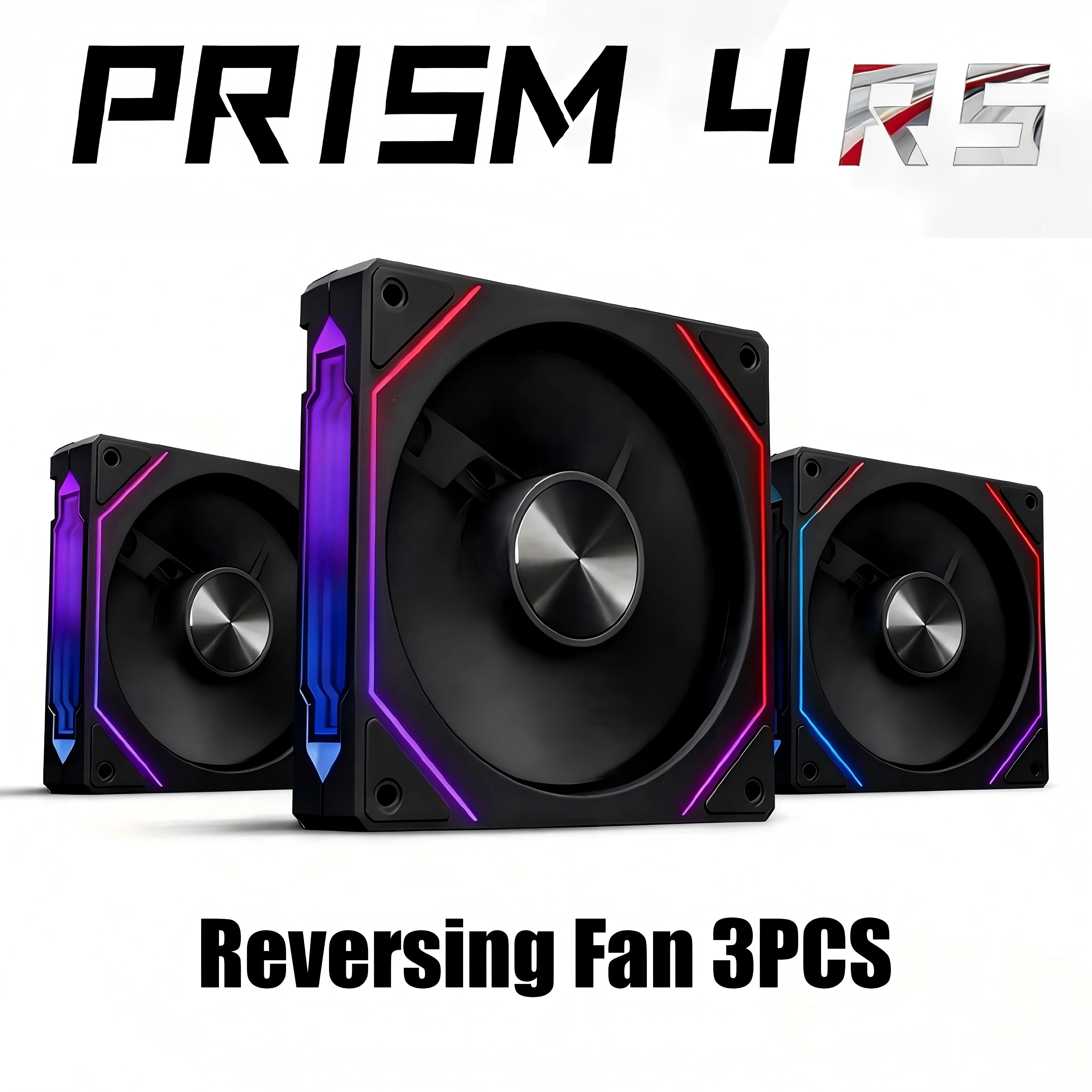 PRISM 4 RS 12cm ARGB 4 Pin Computer Case Fan Quiet Cooling 12V Large Air Volume 800-1600RPM for Desktop Gaming PC Build