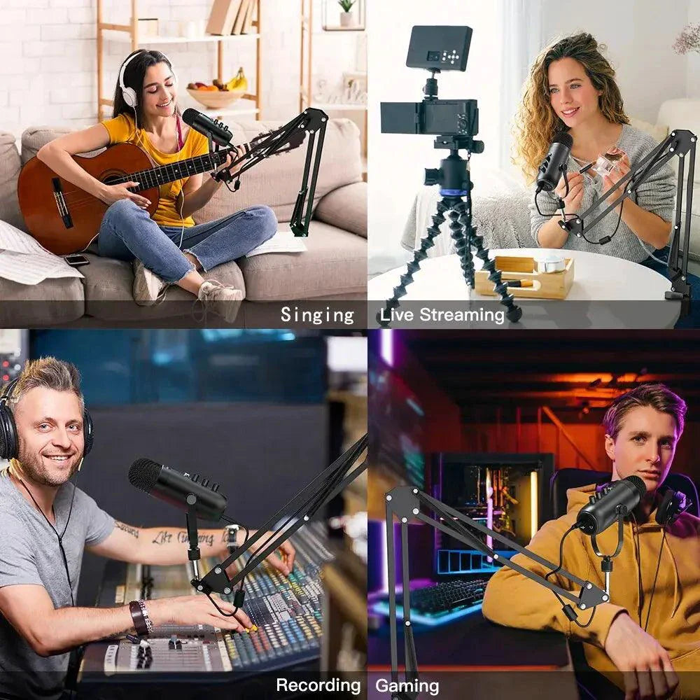 Haomuren USB Streaming Podcast Microphone Kit: Elevate Your Audio Game! 🎙️